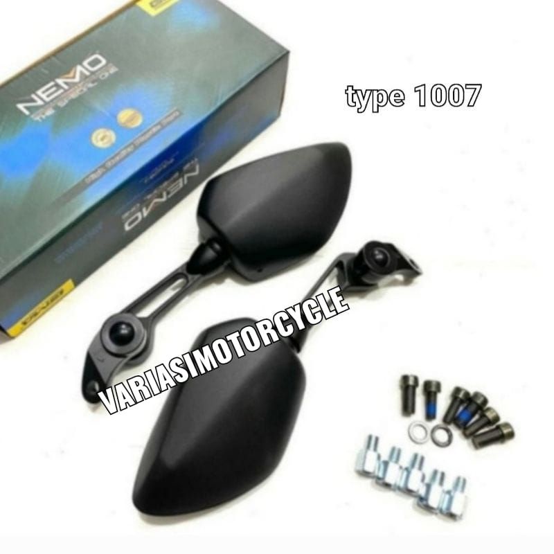 SPION MODEL DUCATI NEMO 1007 1008 HITAM CARBON UNIVERSAL GMA ORIGINAL