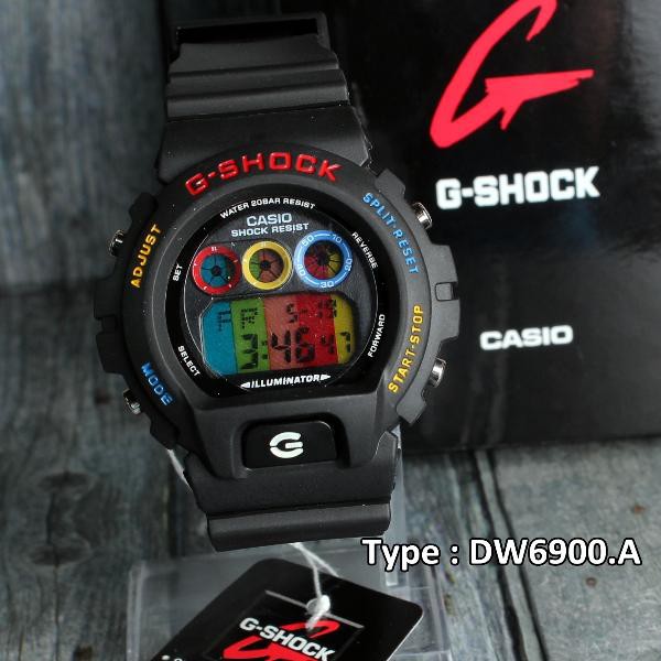 G Shock Casio DW6900 Rainbow . Jam Tangan Pria digital murah