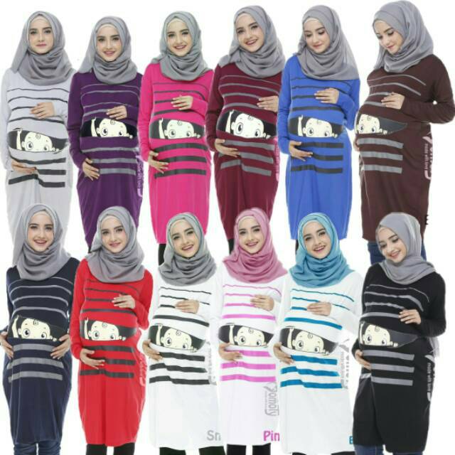  Baju  Gamis  Hamil  Modern Hijab Casual