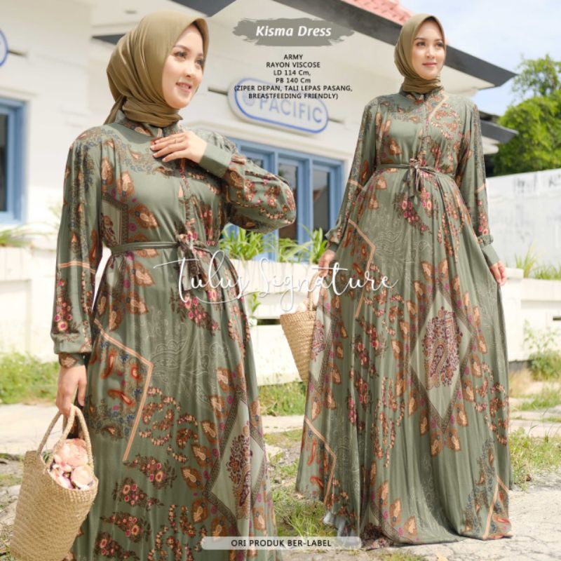 kisma dress wanita bahan katun rayon by tulus signature