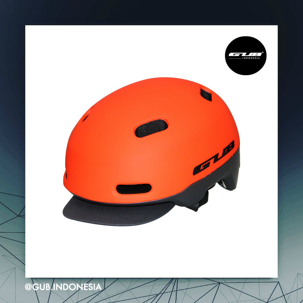 GUB CITY PRO Multi-functions Bike Helmet Size M/L ORANGE - Helm Sepeda