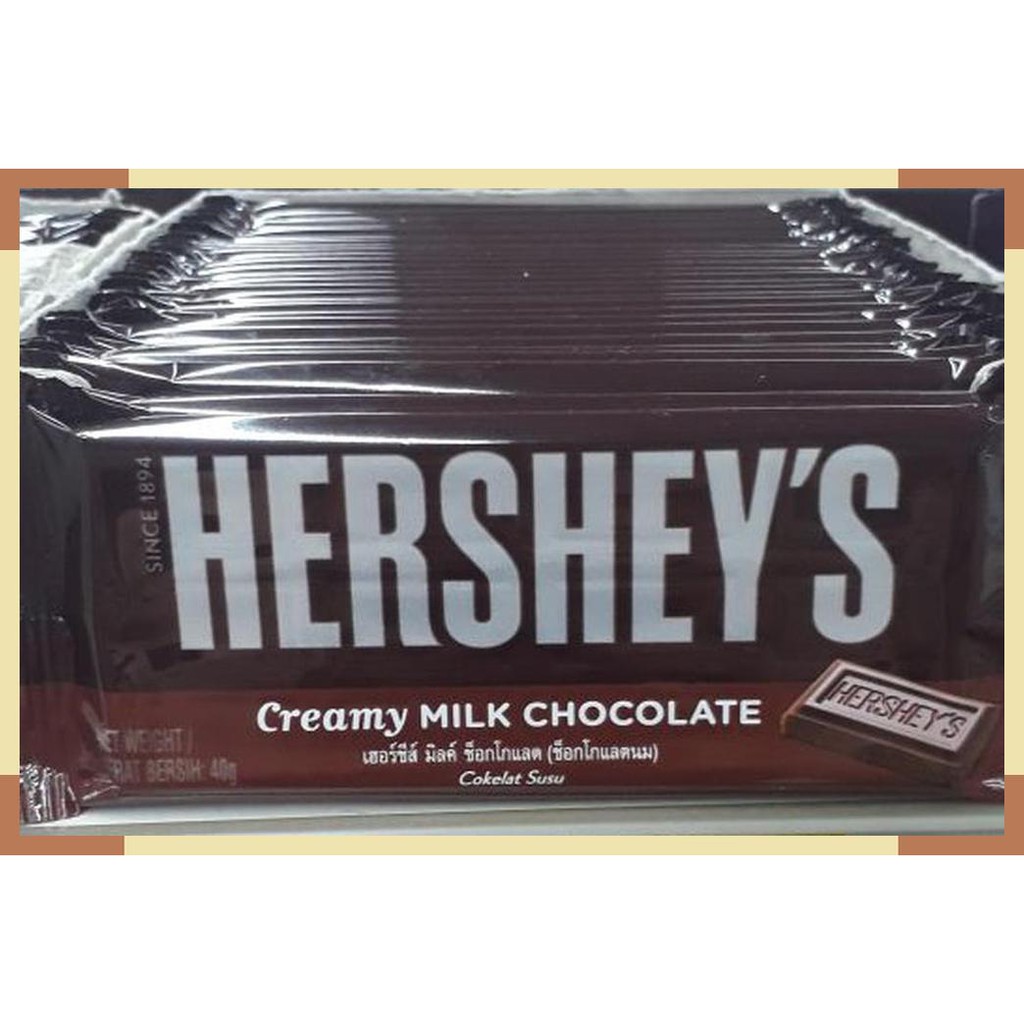 

Hershey's milk chocolate 40 gram