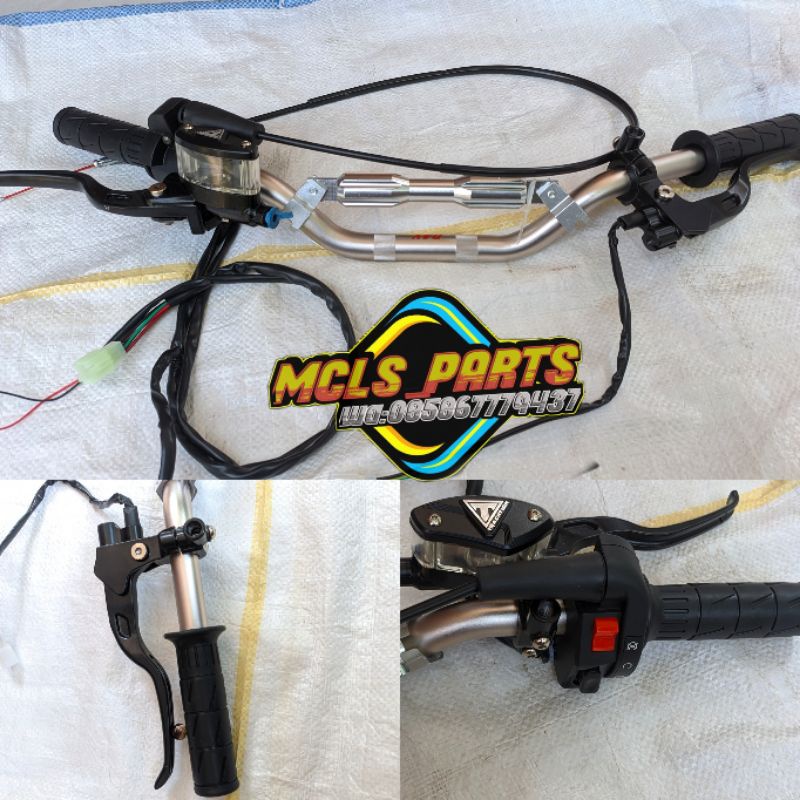 paket hemat stang daytona palang besar+holder ksr nyala+hanspat kase+ master rem dan handle kopling 