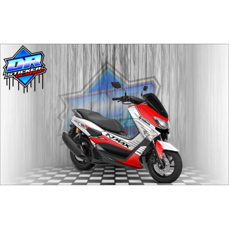 sticker decal full body yamaha nmax putih merah
