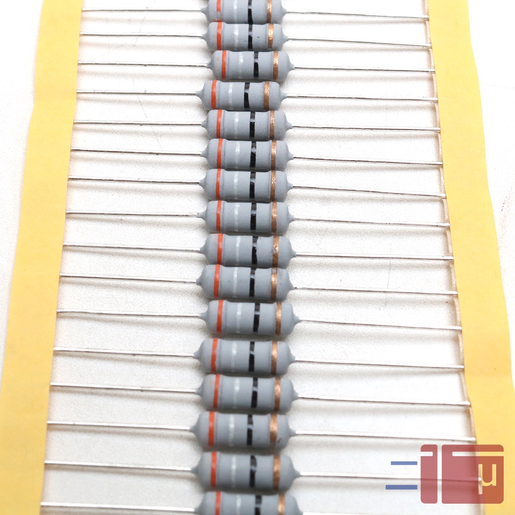 x10 Resistor 39R 39 Ohm 1W Metal Oxide 5% Taiwan Kaki Tembaga