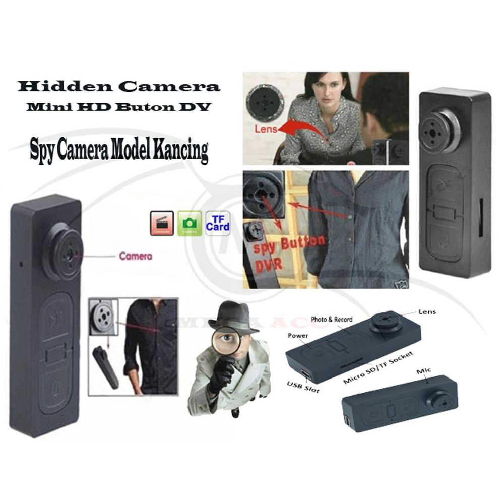 KAMERA KANCING BAJU - SPY CAMERA KANCING - HD