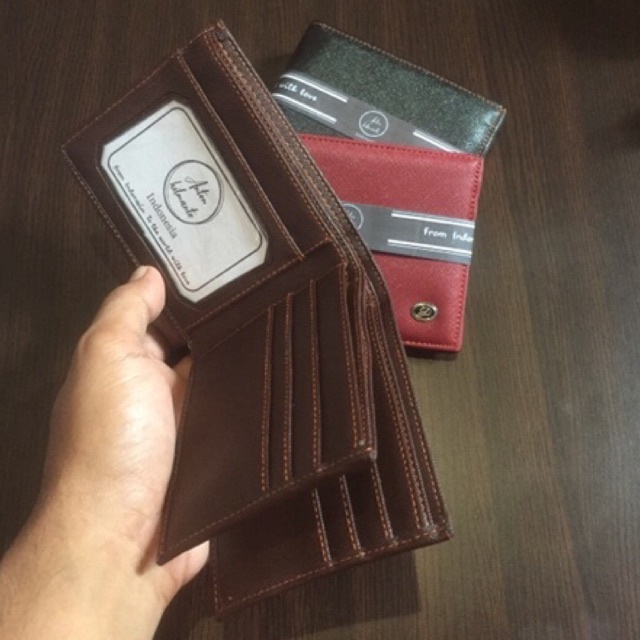 dompet pria model 3 dimensi bahan kulit sintetis lokal pipa #dompet #dompetpria #dompetlokal