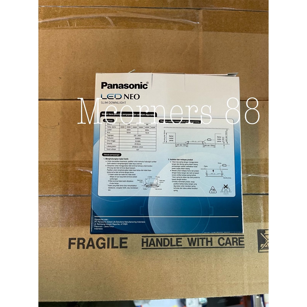 Panasonic Downlight LED NEO SLIM Inbow 9 Watt Bulat Putih / Kuning / Natural
