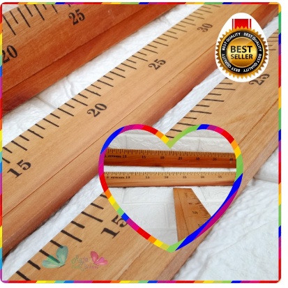 Penggaris Kayu 50 Cm Panjang 0.5 M Penggaris Papan Tulis Kayu / Penggaris Mistar Kayu 1 Meter 100 Cm