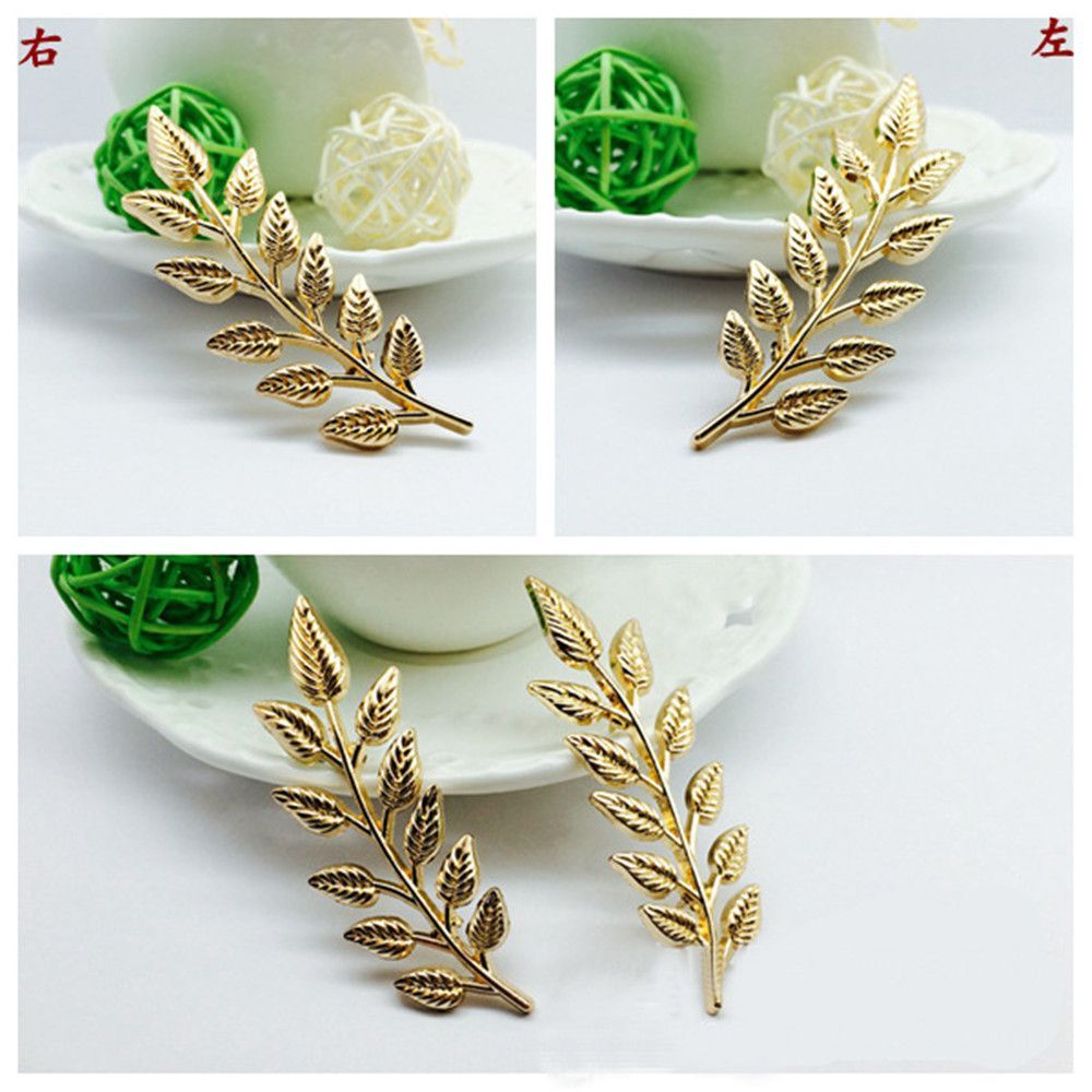 MXBEAUTY Creative Brooch Retro Shirt Classic Collar Pin Fashion Golden Silver Exquisite Buckle Leaves/Multicolor