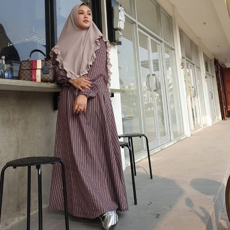 Gamis syari preloved FLASAMARA BY FAALIZA SYARI dress second pl muslimah