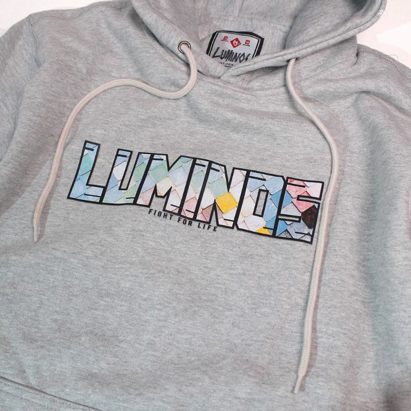 Luminos Sweater Hoodie Original Pullover Distro Pria Wanita Abu Misty