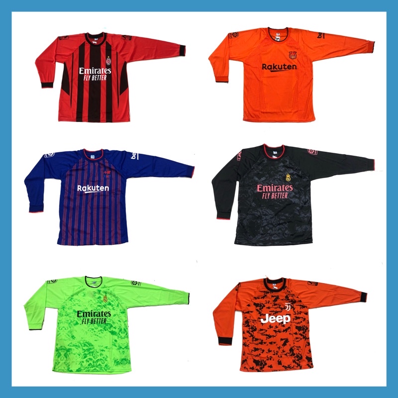 BAJU BOLA DEWASA /JERSEY FUTSAL / BAJU SEPAK BOLA / KAOS BOLA DEWASA LENGAN PANJANG