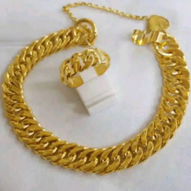 Perhiasan set lapis emas 24k