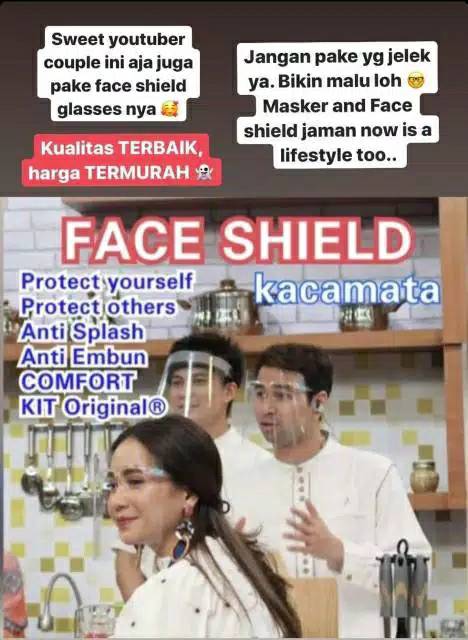 Face shield kacamata - face shield nagita - face shield kacamata artis nagita - face shield jokowi