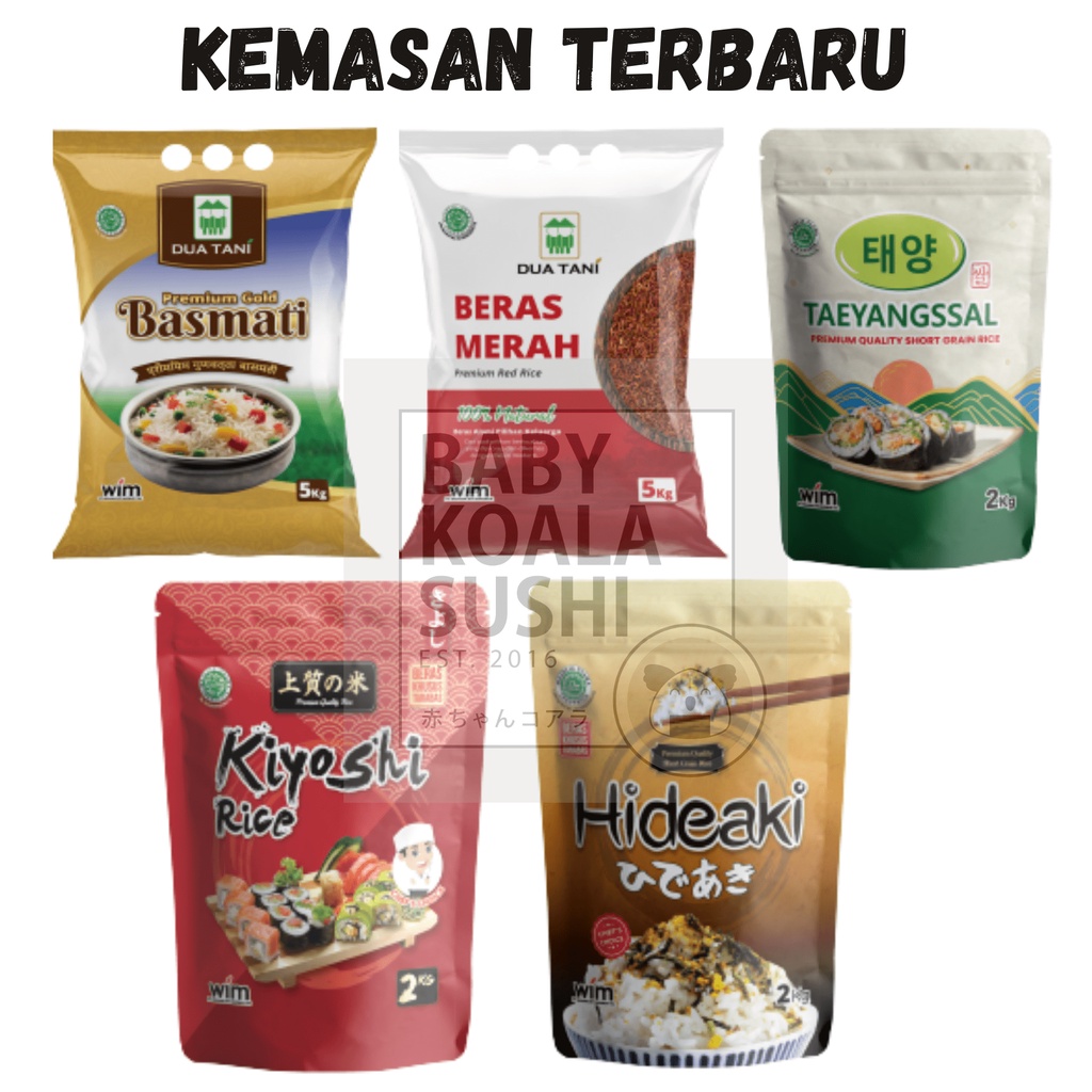 BERAS JAPONICA SUSHI/ KIMBAB 2 Kg | Beras Jepang Hideaki Kiyoshi | Short Grain Rice Nasi Sushi Kenta