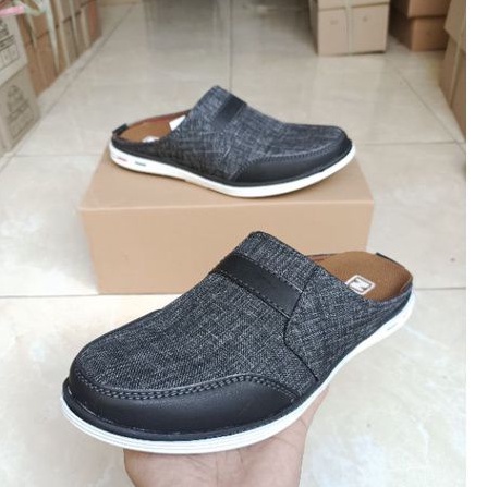 Sepatu Selop Pria Kasual Slip On Rajut