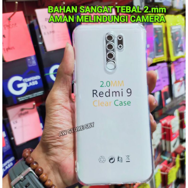 Premium case redmi 9 bening tebal softcase redmi 9