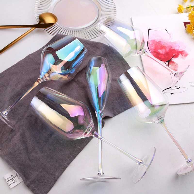 TD-DA LOULONG Gelas Cangkir Glass Crystal Wine Rainbow 650ml - XR1025