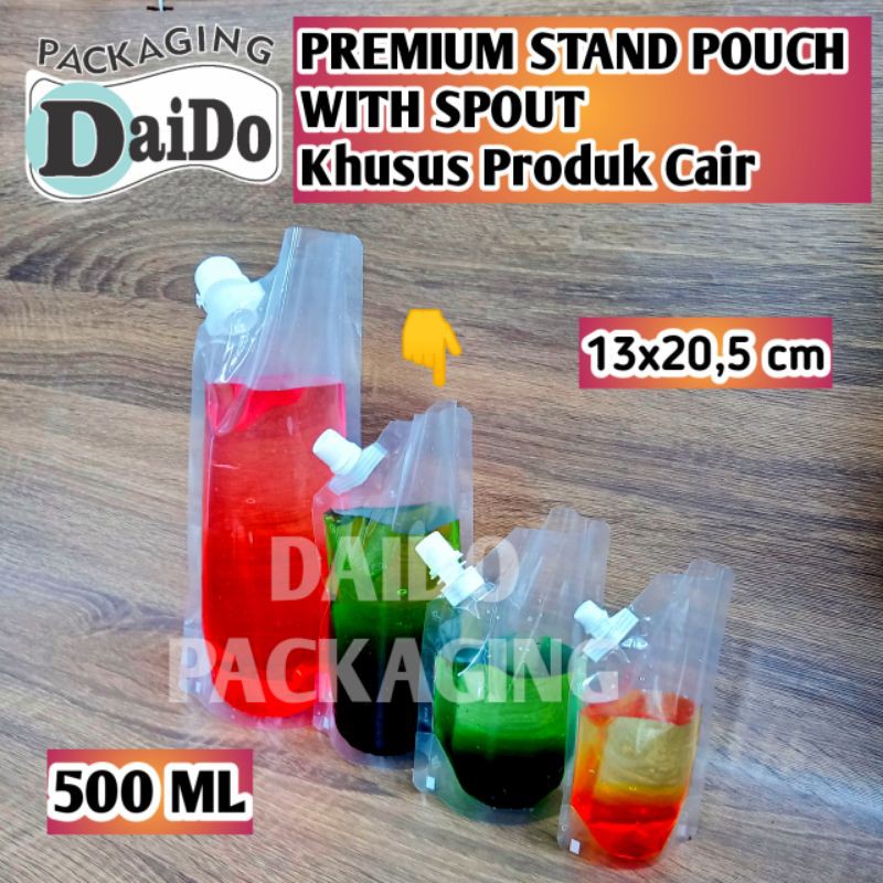 SPOUT PACK KPACK 500ml POUCH CAIRAN KEMASAN MINUMAN JUS SUSU MINYAK