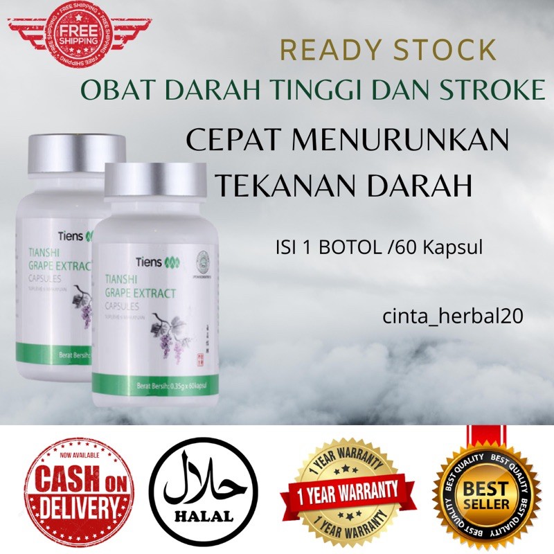 Obat Darah Tinggi Herbal Tiens Grape Extract Tiens Ampuh menurunkan tekanan darah