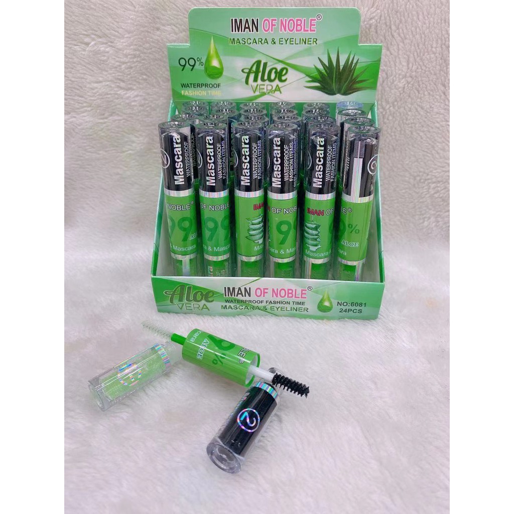 DOUBLE HEAD MASCARA EYELINER MASKARA ALOE VERA IMAN OF NOBLE NO6081 IMAN NOBLE