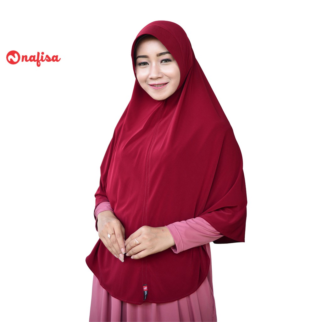 Jilbab Instan Soft Pad Antem Nafisa ADIBA - Hijab Jumbo Bergo Soft Antem Premium Syari