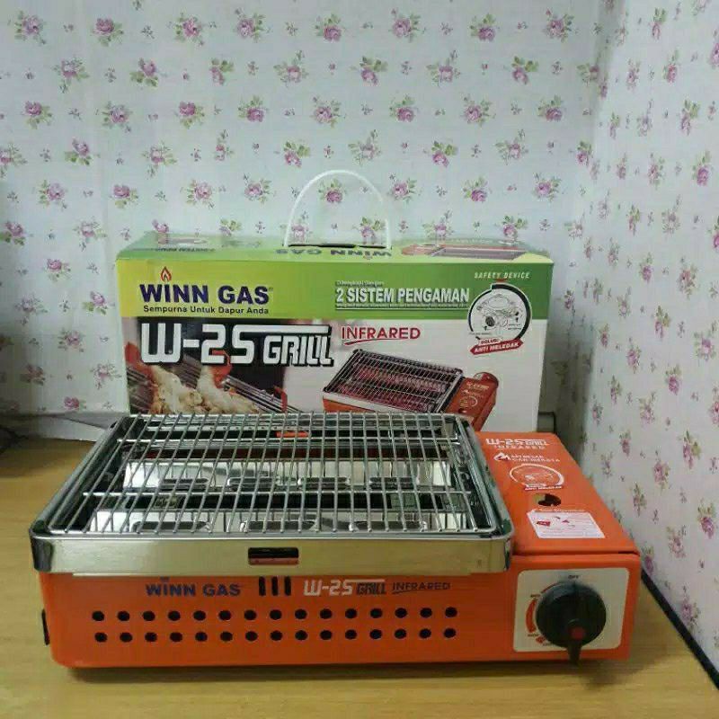 Winn Gas , W 2WS  Grill  , Kompor , Portable  Panggangan  Panggang , Sate , BBQ ,  Gas Tabung Kaleng 2 fungsi