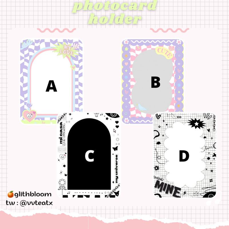 photocard holder acrylic pc holder kpop bts nct