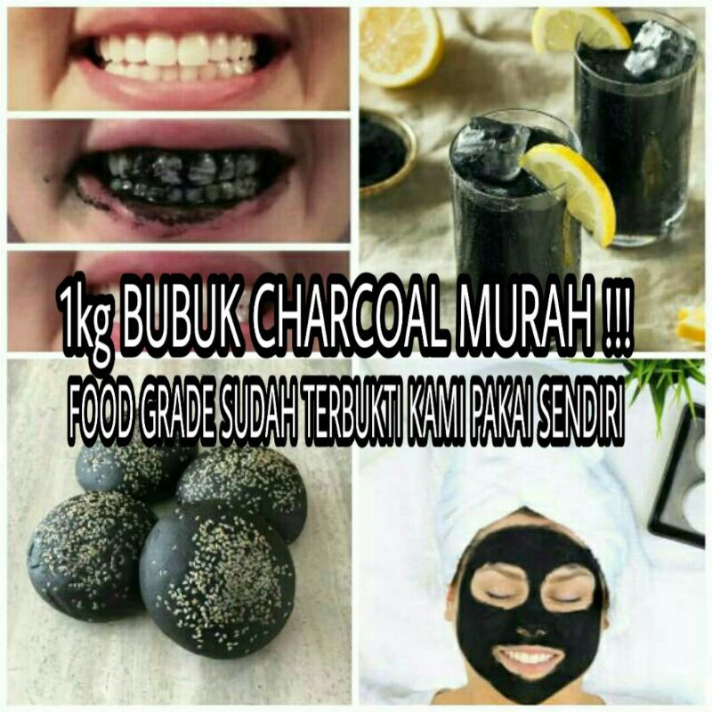MURAH 1kg - 1000gr - Activated Charcoal Aktif Bubuk Bambu Jepang Arang Bambu Karbon Aktif