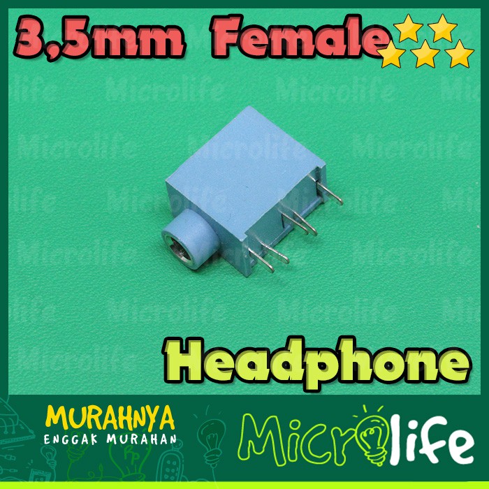 3.5MM HEADPHONE JACK SOCKET FEMALE 5 PIN PCB STEREO