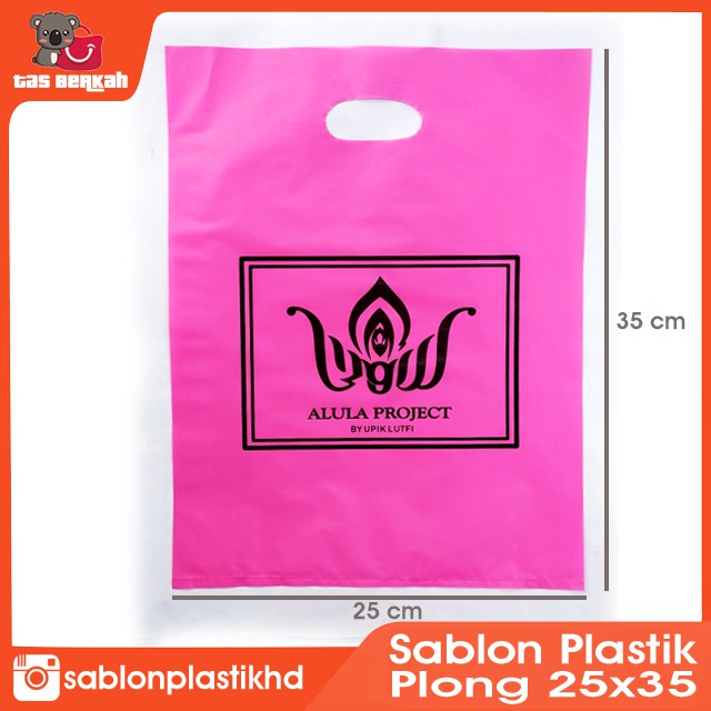 

Sablon Plastik Plong 25X35 plastik sablon Olshop Shopping bag sablon tas plastik packaging murah