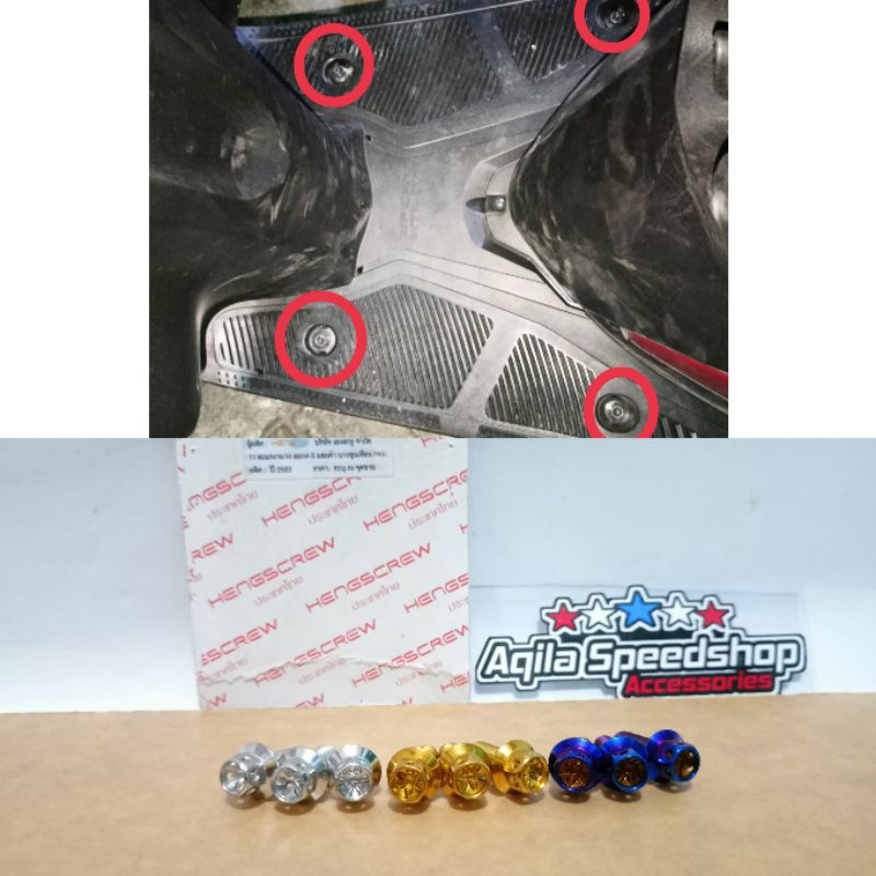 baut probolt bordes injekan kaki mio fino 125 Mio m3 mio j stainless original heng