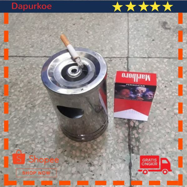 Terlaris WADAH / TEMPAT ASBAK ROKOK STAINLESS STEEL BENTUK UNIK PAJANGAN HIASAN Keren