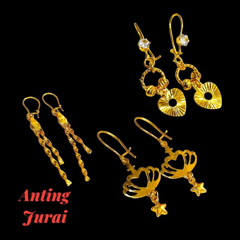 anting jurai //anting lapis emas//anting pengganti emas