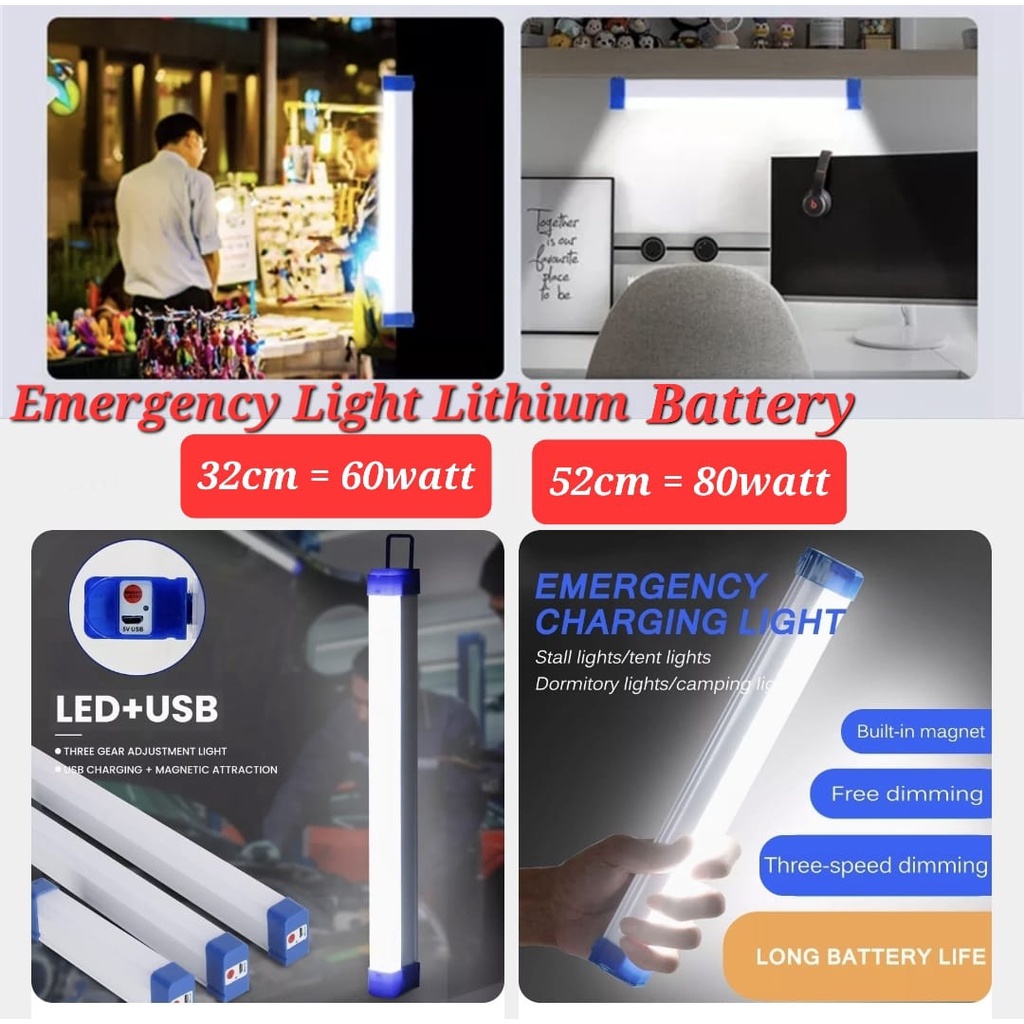 Emergency Lamp Lithium Battery Lampu Led Hiking Kemah Camping Outdoor bengkel pasar