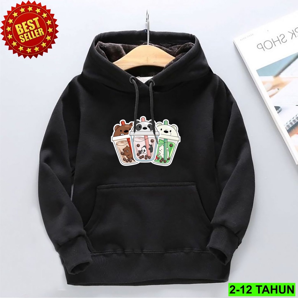 jaket anak perempuan usia 2 - 12 tahun / hoodie anak cewek sweater boba best seller terbaru switer distro