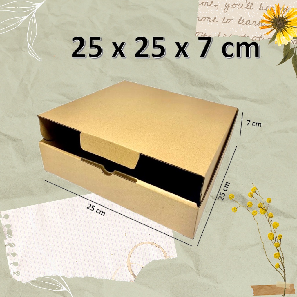 

Kardus 25x25x7 Box (MIN OERDER 3 PCS) Die Cut untuk giftbox packaging kue brownies hampers
