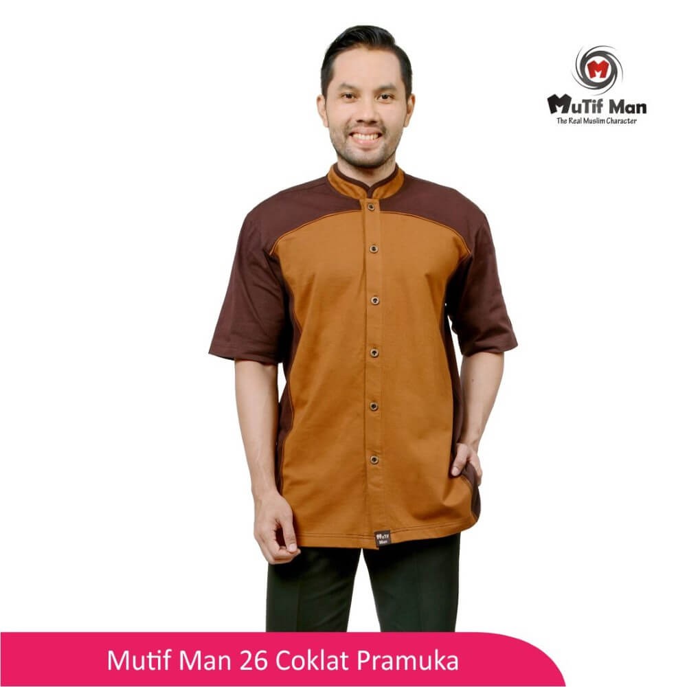 Baju Koko Mutif MTIF - MM0026A Coklat Kopi - Coklat Pramuka