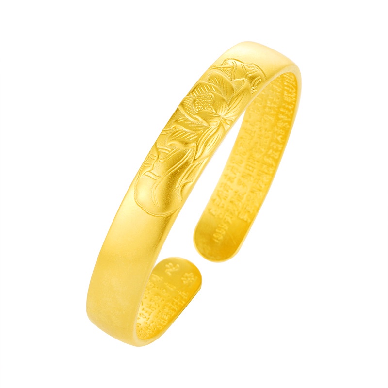 Gelang Emas Asli Kadar 375 Model Mulut Lebar Untuk Wanita