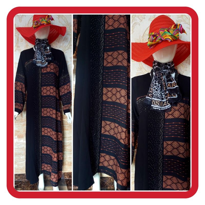 Gamis Shakhira Osella mix jetblack