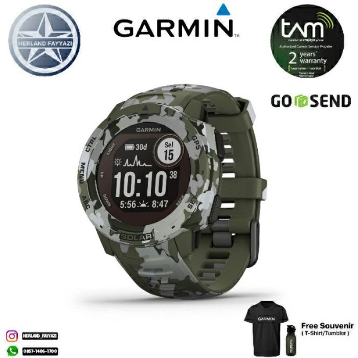 GARMIN INSTINCT SOLAR LICHEN CAMO GARANSI RESMI TAM 2 TAHUN