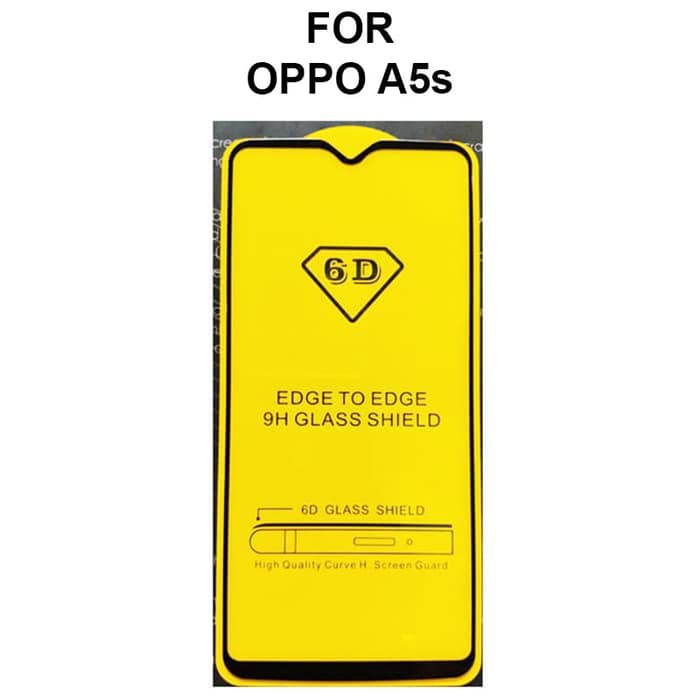 Tempered glass 5D Oppo A5s / anti gores Oppo A5s / screen guard Oppo A5s / pelindung layar hp