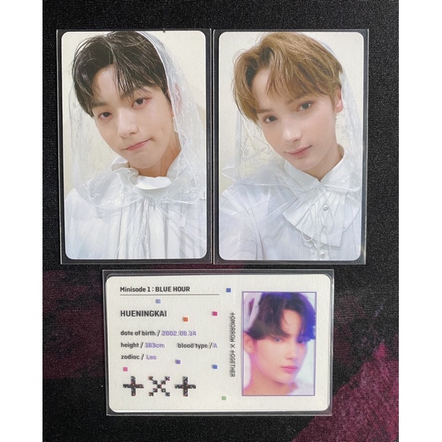 TXT tomorrow x together official photocard soobin hueningkai ar blue hour dvd fanlive
