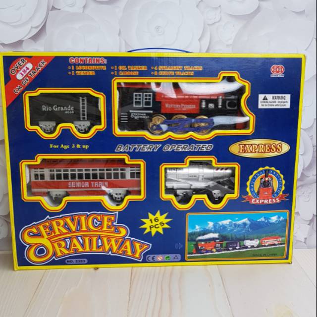 MAINAN KERETA API DAN REL SERVICE RAILWAY TRAIN EXPRESS SET