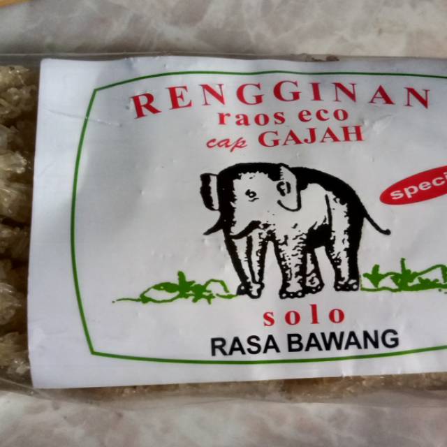 

Rengginan asli solo rasa bawang cap gajah