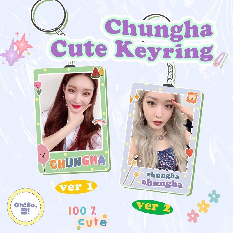 CHUNGHA CLEAR KEYRING KEYCHAIN GANTUNGAN KUNCI