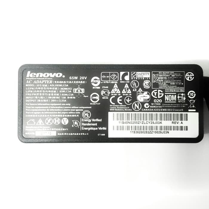 Adaptor Charger Original Laptop Lenovo IdeaPad enovo ThinkPad Edge, S431,E431,E531,T431