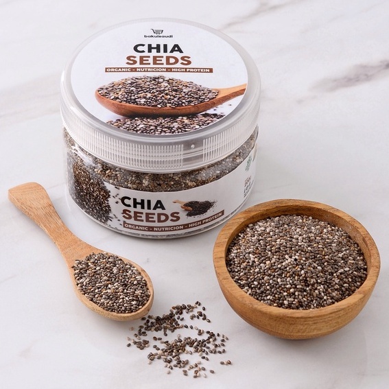 Organic Chia Seed Grade A Premium Quality Original 100% Murni non GMO Asli / Biji Chia Seeds Hitam Organik Chiaseed Chiaseeds Cia seed Original