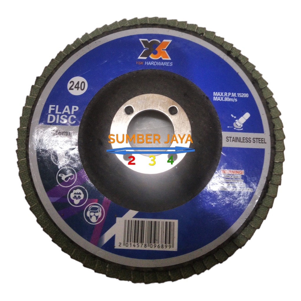 Flap Disc 4 inch grit ukuran 240 TERMURAH